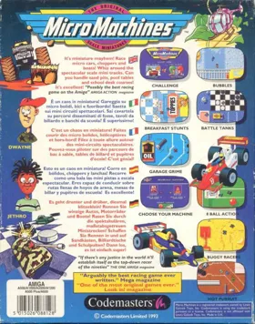 Micro Machines box cover back